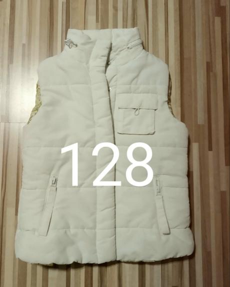 Zateplenu vestu 128 kapucna v golieri, 128