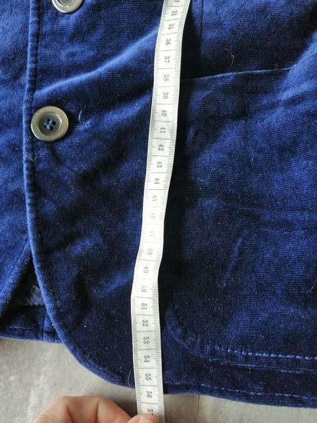 Zamatové modré sako v140, 9-10r., 140