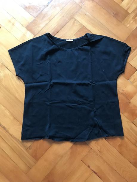 Čierne crop top tričko, s