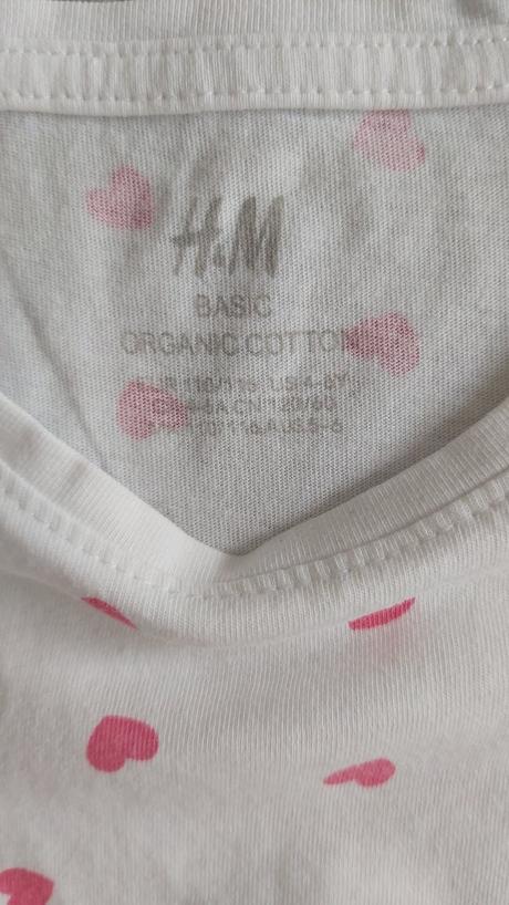 Tričko srdiečka h&m 110/116, h&m,110