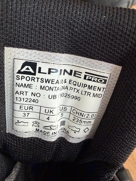 Turistické topánky alpine pro, alpine pro,37