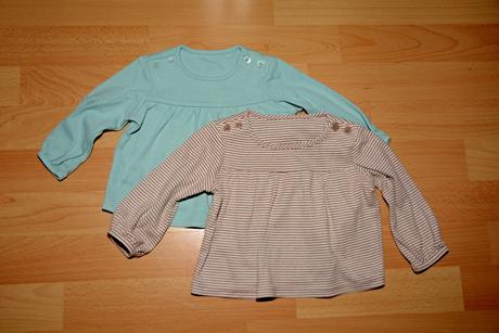 2 bavlnené tričká - blúzky, mothercare,74