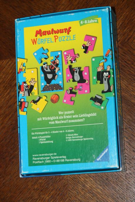 Hra krtko- hoď kockou a skladaj - od 4 rokov,