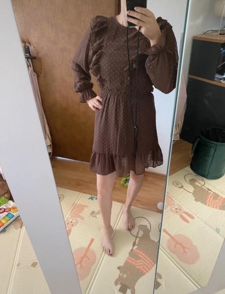 Hnedé mini šaty, sinsay,xs