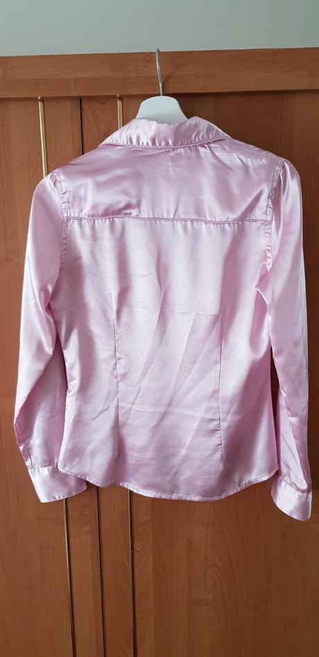 Saténová blúzka ružová, s