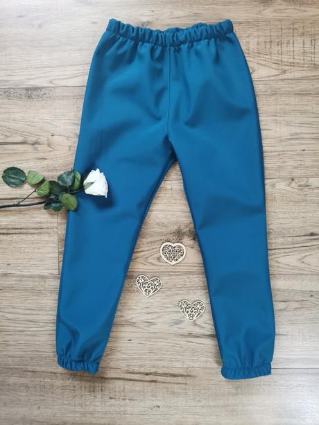 Jednofarebné softshellove nohavice, 86 - 128