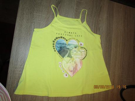Žlté tielka na leto veľ. 146/152, c&a,146