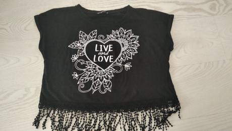 Čierne tričko so srdiečkom, terranova,m