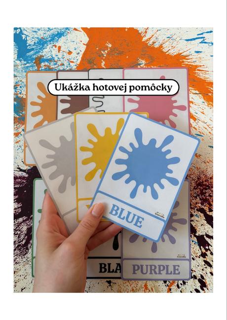 Farby - demonštračné kartičky v aj, 