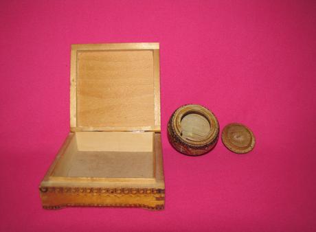 Drevené retro krabičky, 