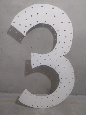 Číslo 3 na balóny / kvety, 