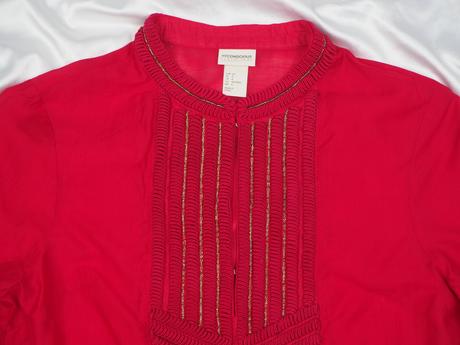 Kvalitná červená blúzka h&m conscious collection, h&m,34