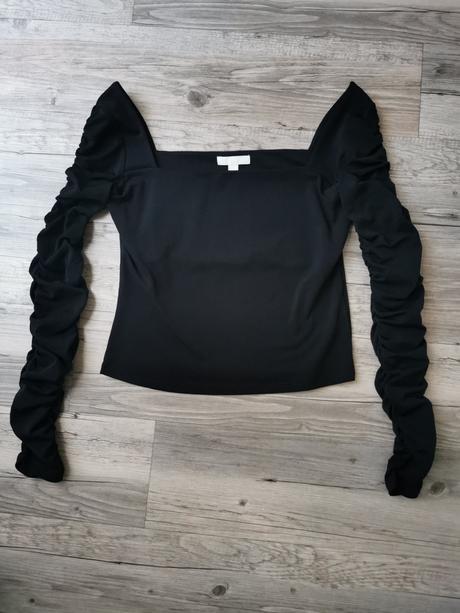 Čierny dlhorukávový top h&m, h&m,s