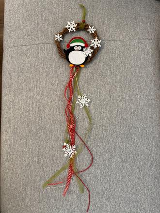 Vianočná dekorácia na dvere, 