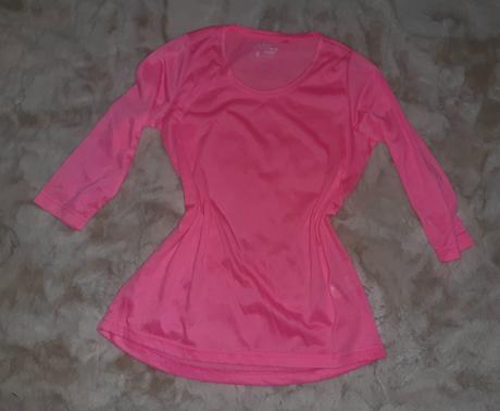 Krásne ružovo-neónové tričko, basics,s