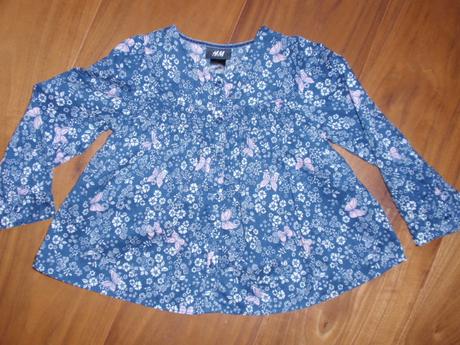 Modrá tunika, h&m,98