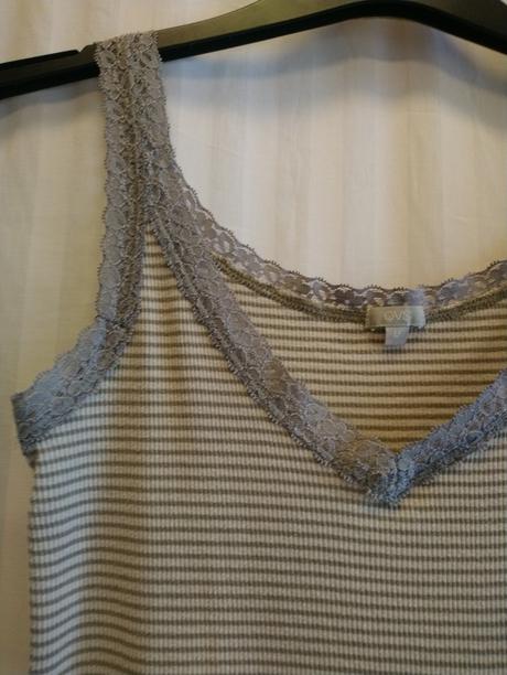 Dámsky pásikavý sivo biely top, ovs, s, ovs,s