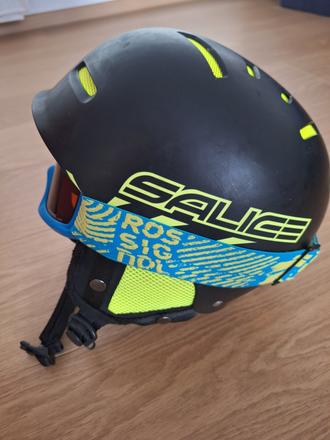 Lyžiarska prilba s okuliarmi chlapčenská junior, m