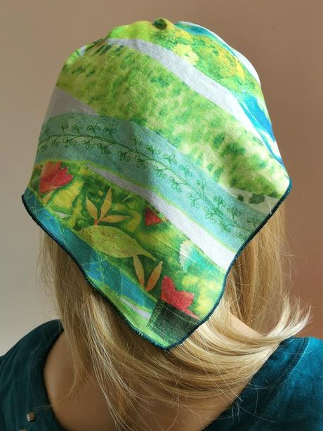 Konopná čelenka so šatkou., 134 - xs