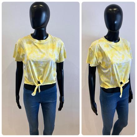 Batikované crop top tričko (m), c&a,m