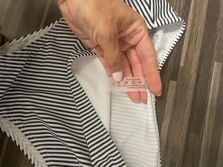 Plavky pásikavé nové vysoký sed, l