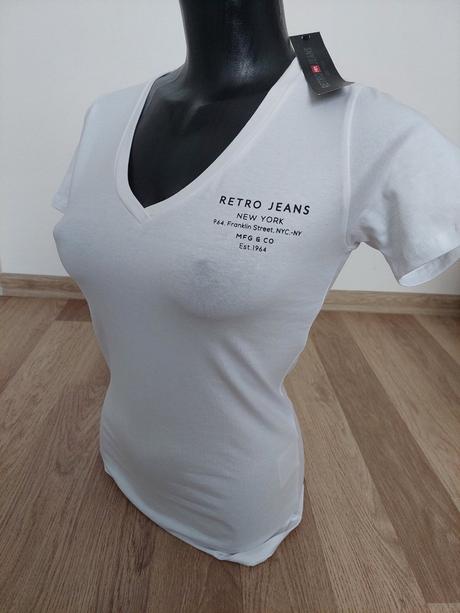 Retro jeans tričko, xs
