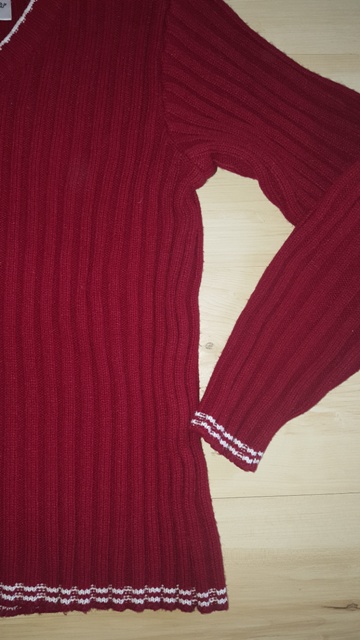 Bordový pulóver v. s - xl, 40