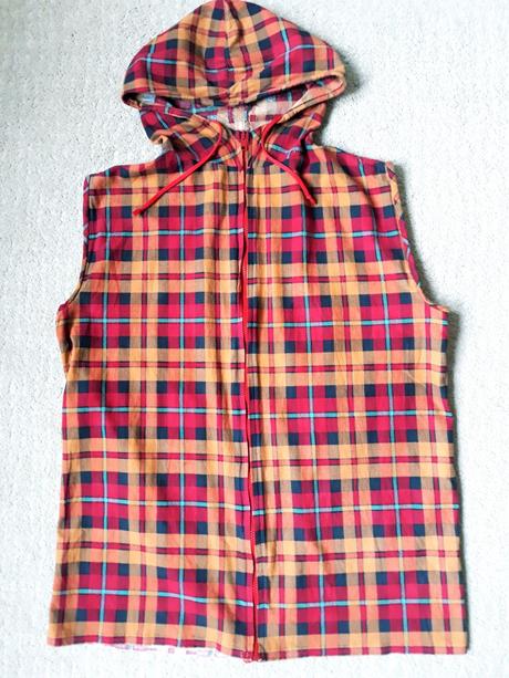 Flanelová vesta na zips, m