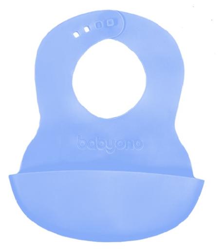 Babyono 835 podbradník silikónový modrý, 