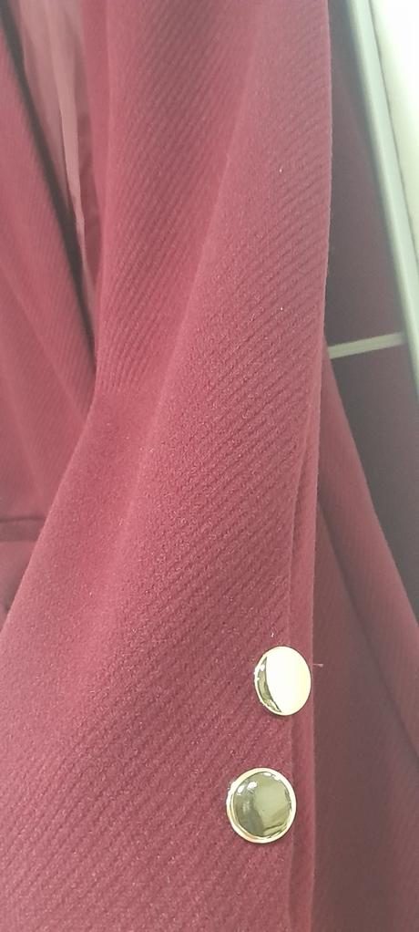 Dámsky kabátik nový bordo farba uni, 