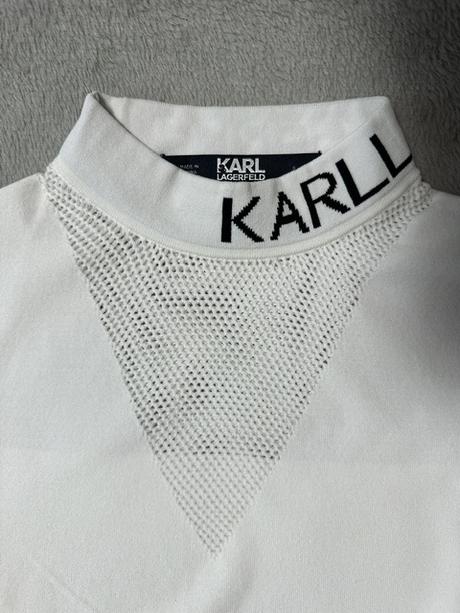Biele úpletové tričko zn. karl lagerfeld originál, m