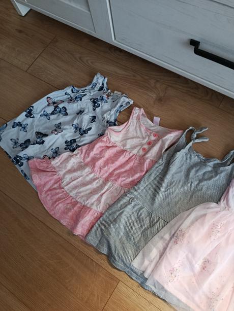 Balík šaty šatky na leto 1,5-2 roky, h&m,92