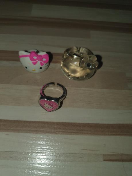 3x prstene hello kitty, 