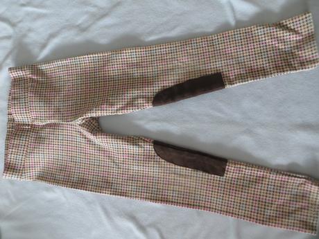 Hnedé kárované nohavice, h&m,104