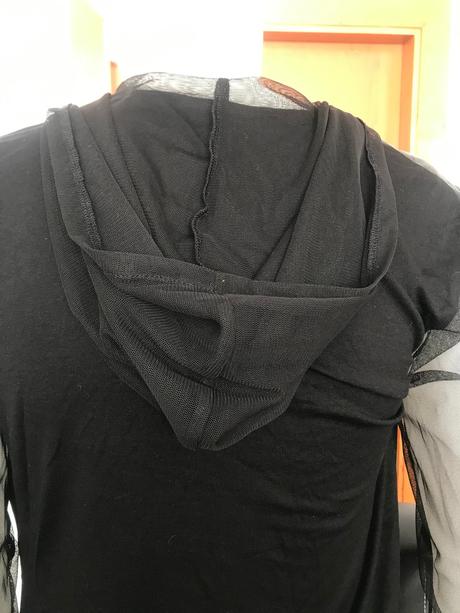 Tričko na zips mix materiálov, 36/38, bonprix,36