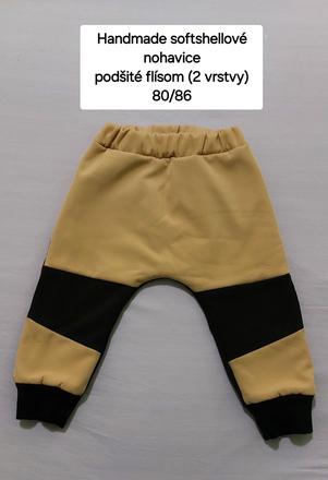 Hrubé softshellové nohavice handmade, 80