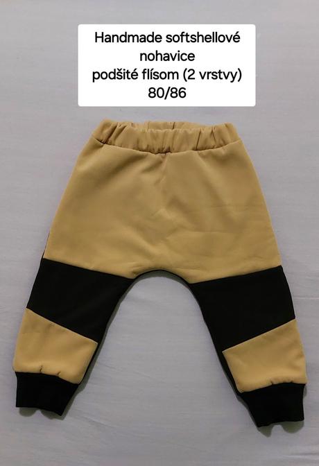 Hrubé softshellové nohavice handmade, 80