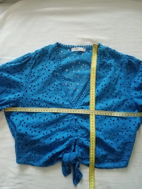 Modrá bluzka crop top, reserved,xl