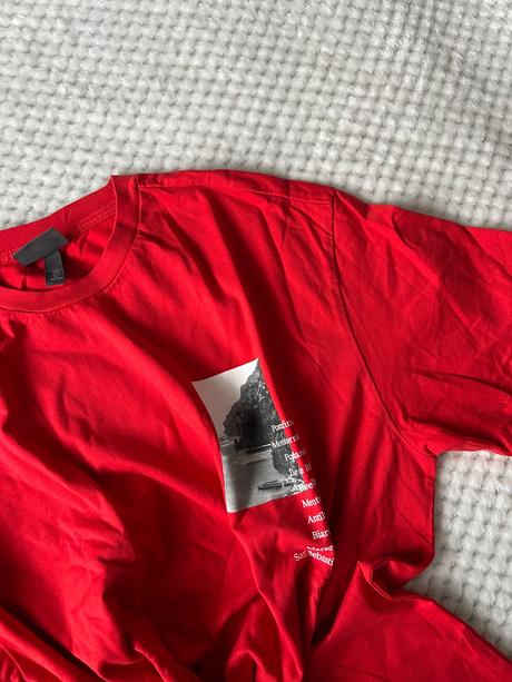 Červené tričko, h&m,l