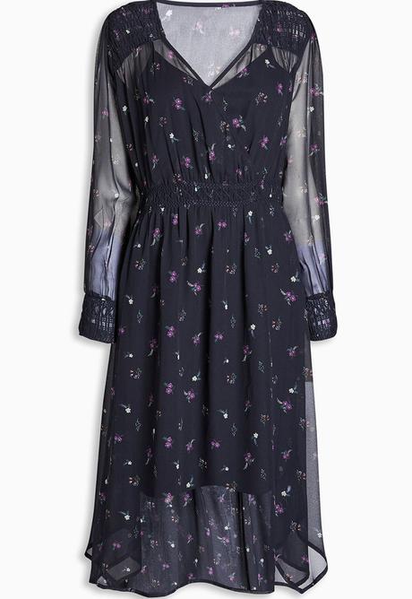 -kvetinové šaty so spodničkou next veľ. 42, next,l