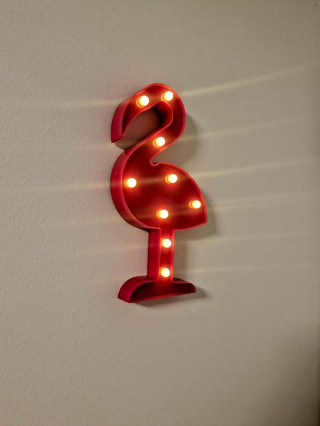 Dekorativna lampa do detskej izby plameniak 30cm,