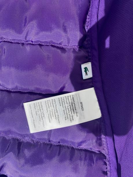 Tmavofialová prešívaná vesta lacoste, lacoste,36