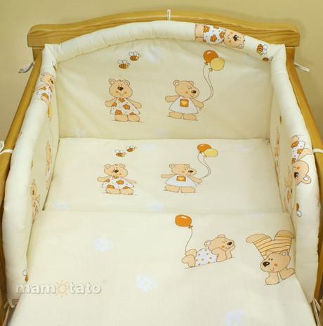 2 č. sada do postieľky medvedíky a balóny, šírka (cm): 100,dĺžka (cm): 130