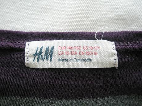 Pásikavé tričko zn. h&m veľ. 146/152, h&m,146