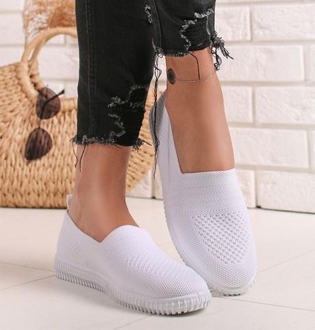 Biele slipp on topánky, veľ.39, 39