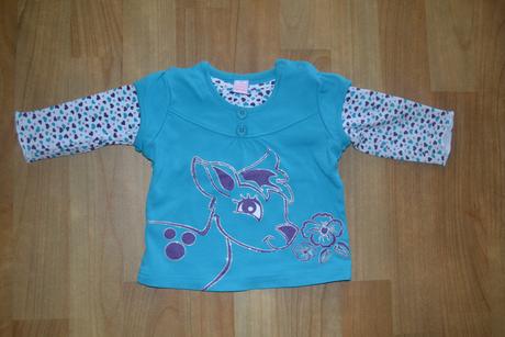 Dievč.tričko ,dlhý rukáv, dopodopo,74