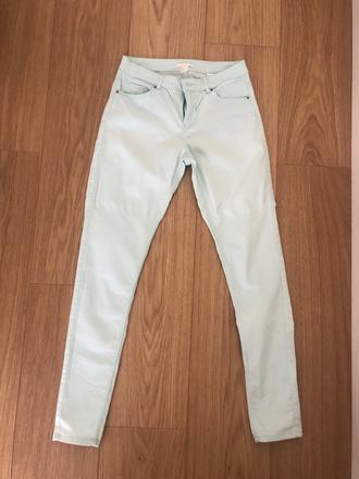 Mentolové slim, h&m,38
