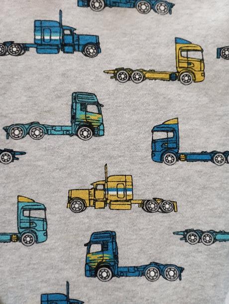 Teplá mikina nákl.autá, c&a,134