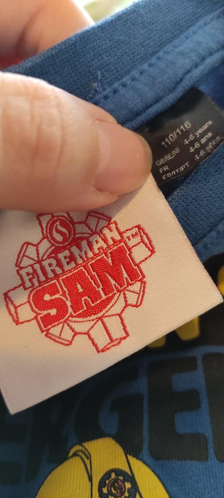 Dve tričká požiarnik sam 110/116, lupilu,116