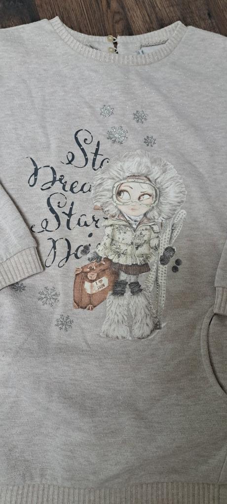 Predĺžená mikina (pletené šaty), mayoral,134